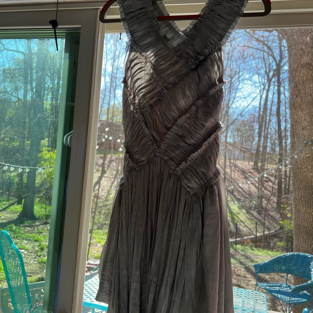 All Saints Silver Asymmetrical dress sz 2